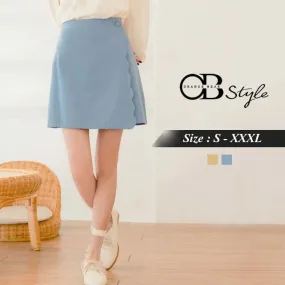 ELEGANT COTTON A-LINE PLAIN MINI SKIRTS