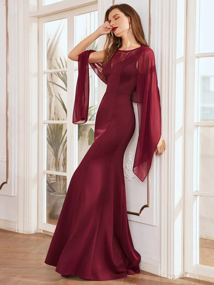 Elegant Sleeveless Fishtail Long Evening Dress