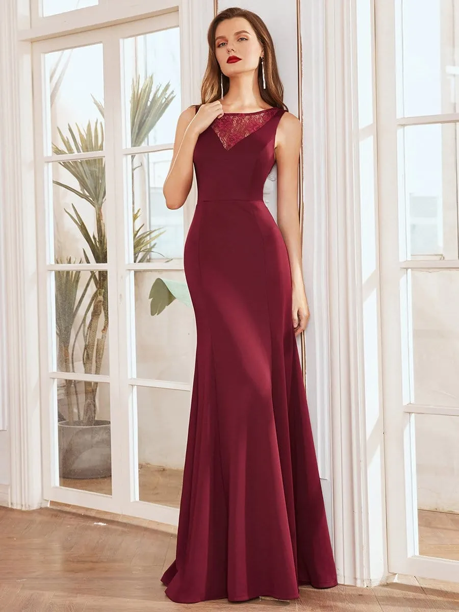 Elegant Sleeveless Fishtail Long Evening Dress