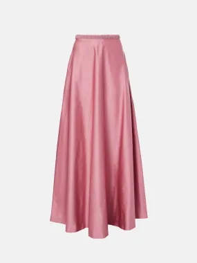 Elegante Brasile embellished satin maxi skirt