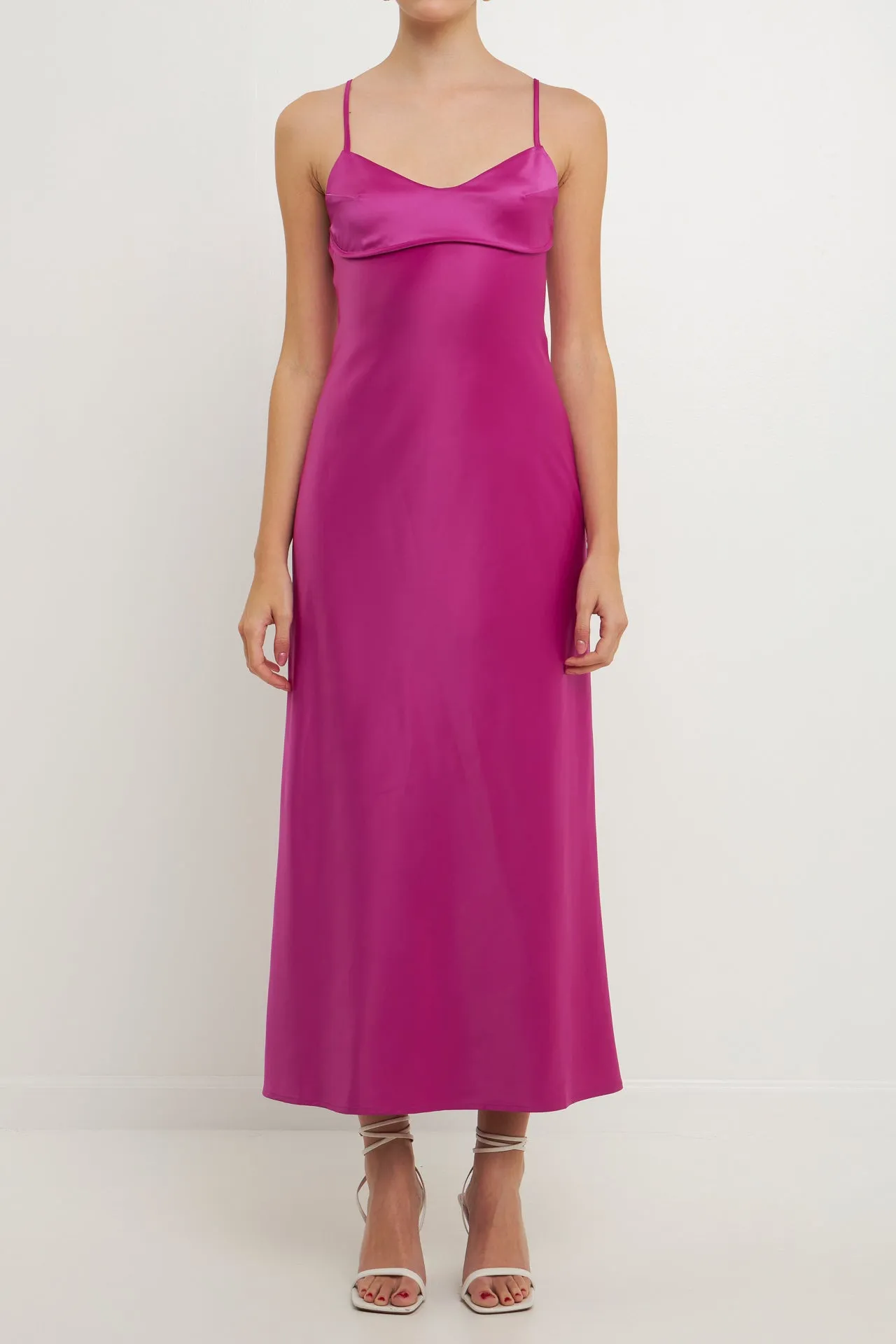 Endless Rose - Satin Cut-Out Maxi Dress