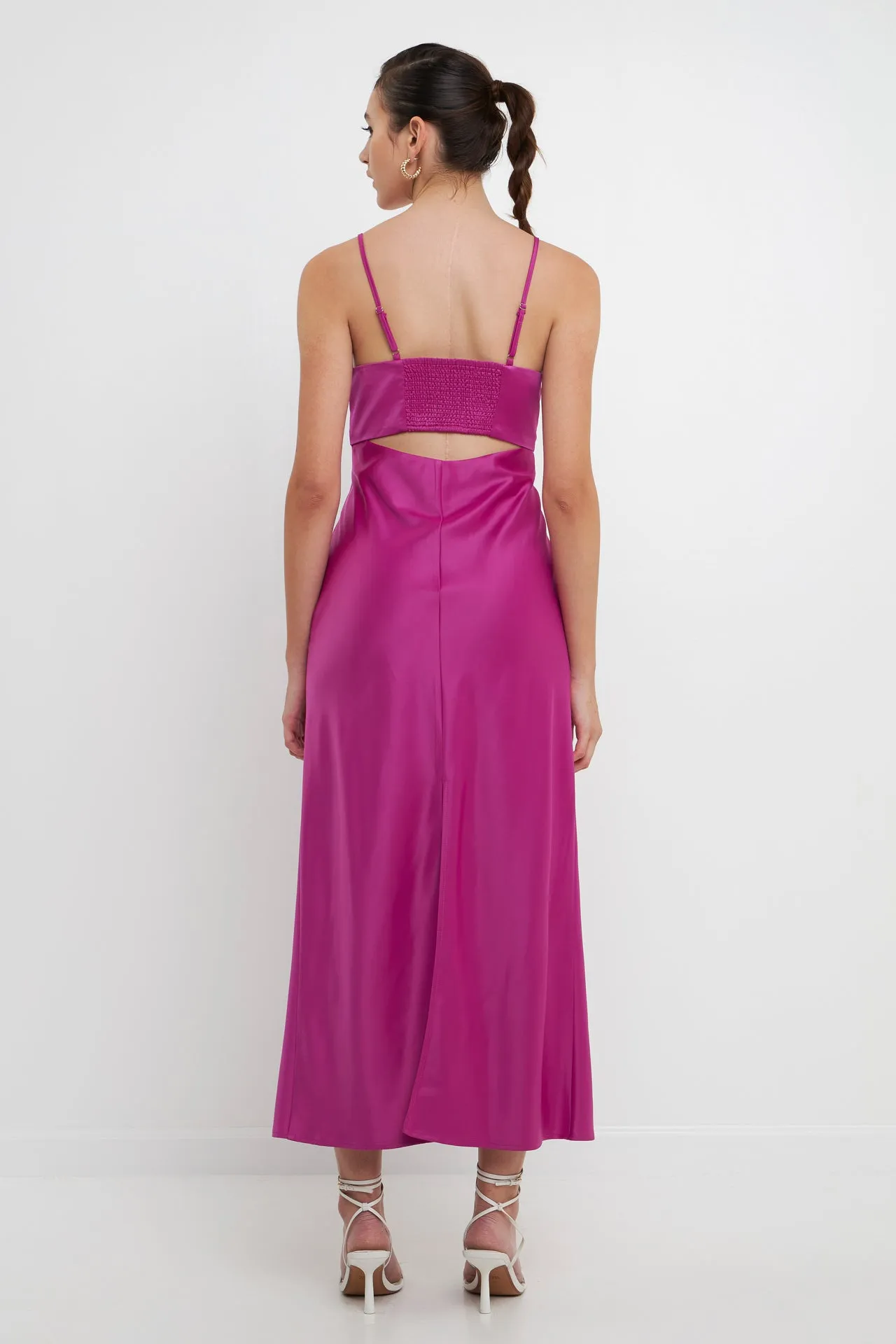 Endless Rose - Satin Cut-Out Maxi Dress