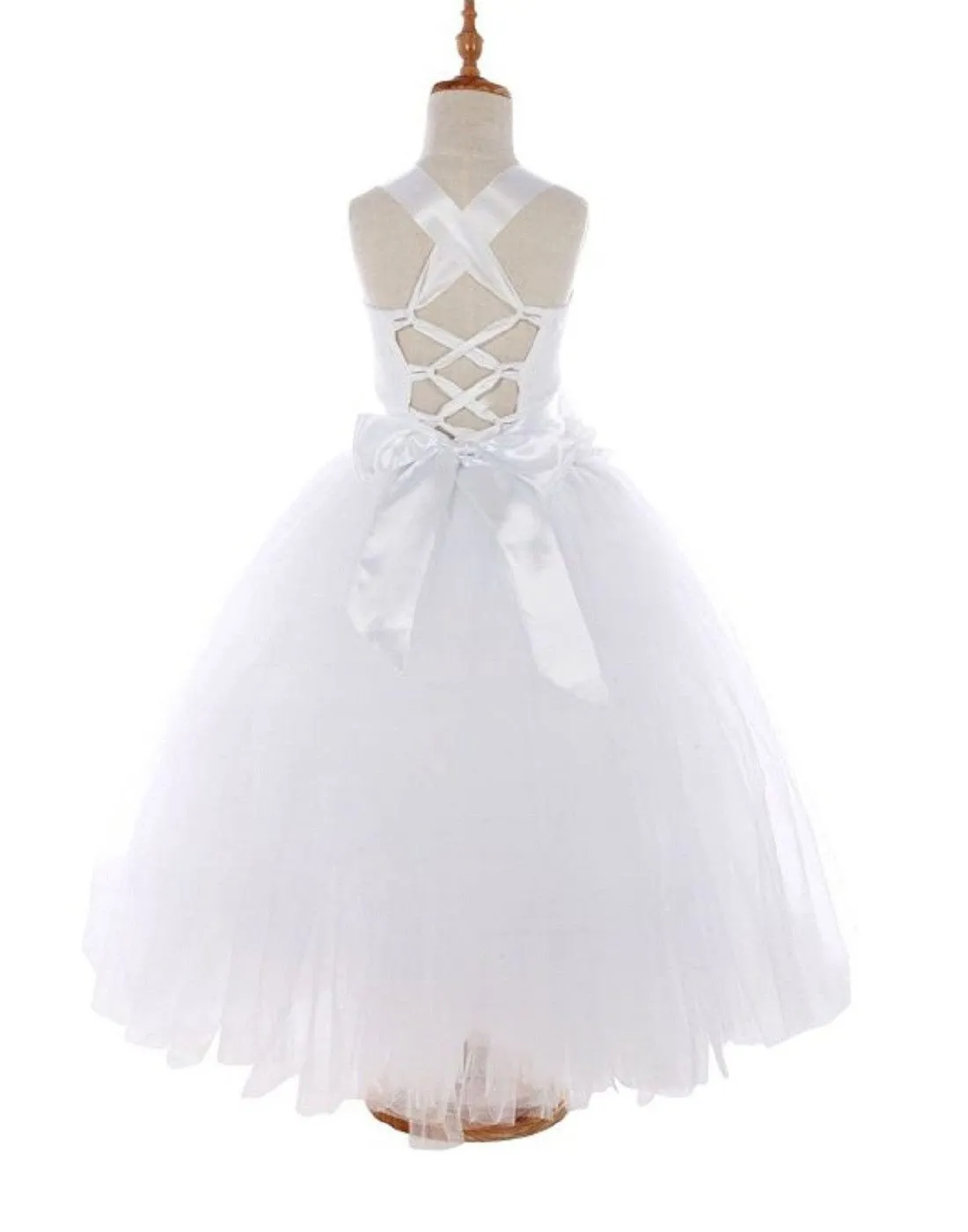 Fairy Tutu Flower Girl Dress - White