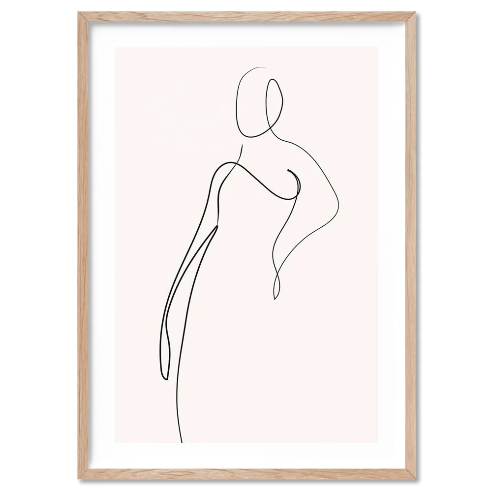 Female Pose Line Art I - Art Print