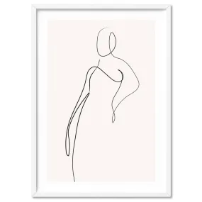 Female Pose Line Art I - Art Print