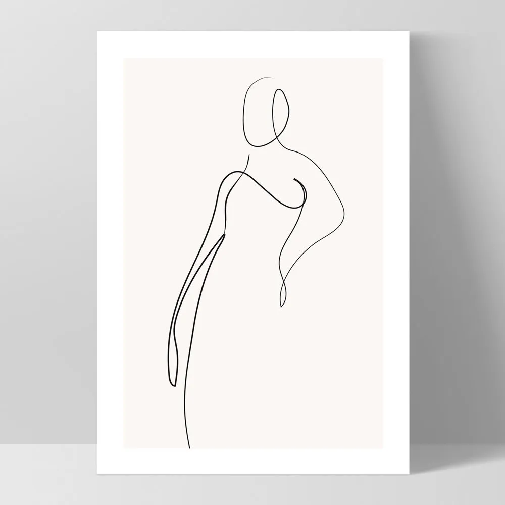 Female Pose Line Art I - Art Print