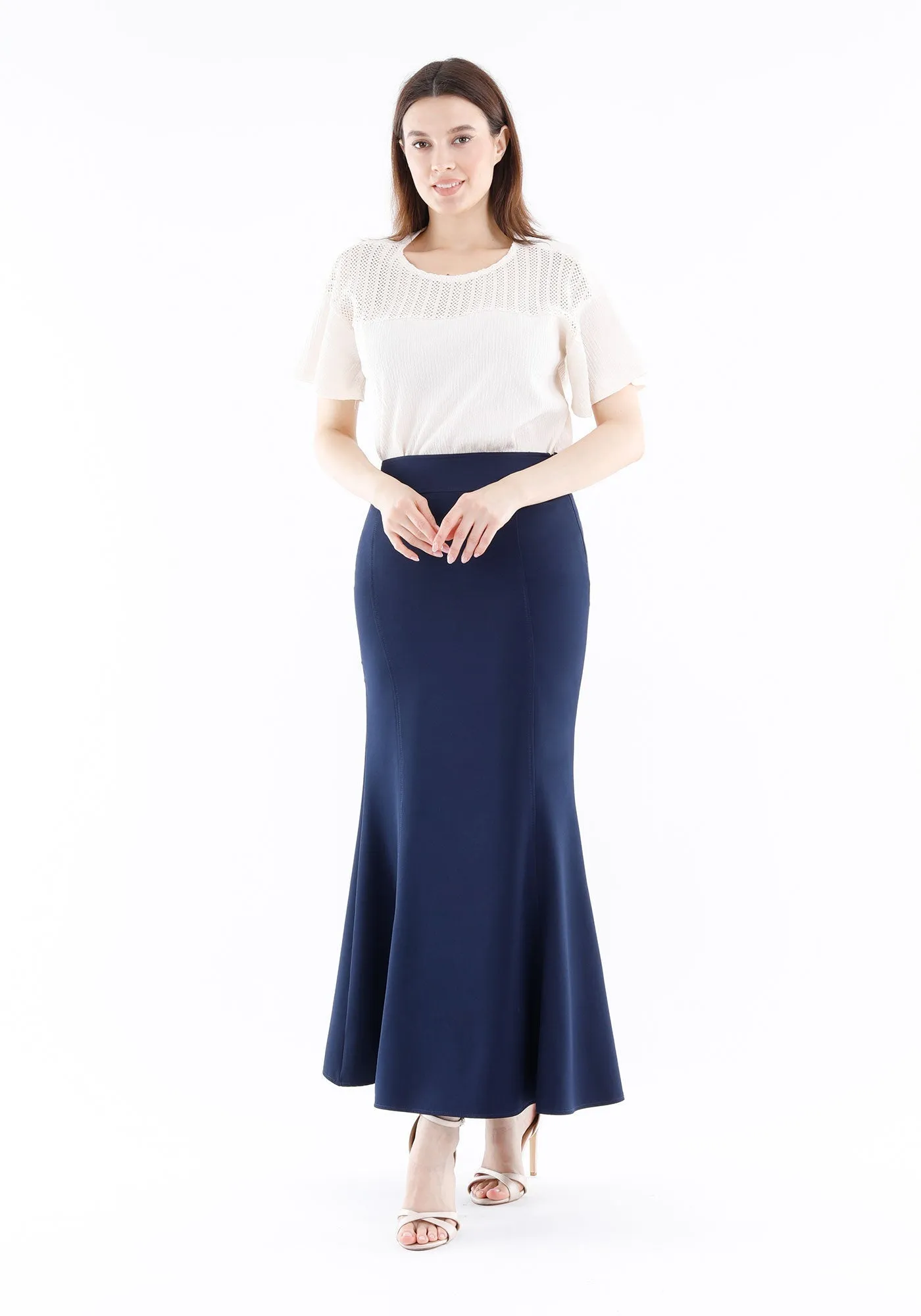 Fishtail Maxi Skirt (Available in Plus Size 4-20) | Solid Bodycon Mermaid Skirt, Elegant High Waist Maxi Skirt