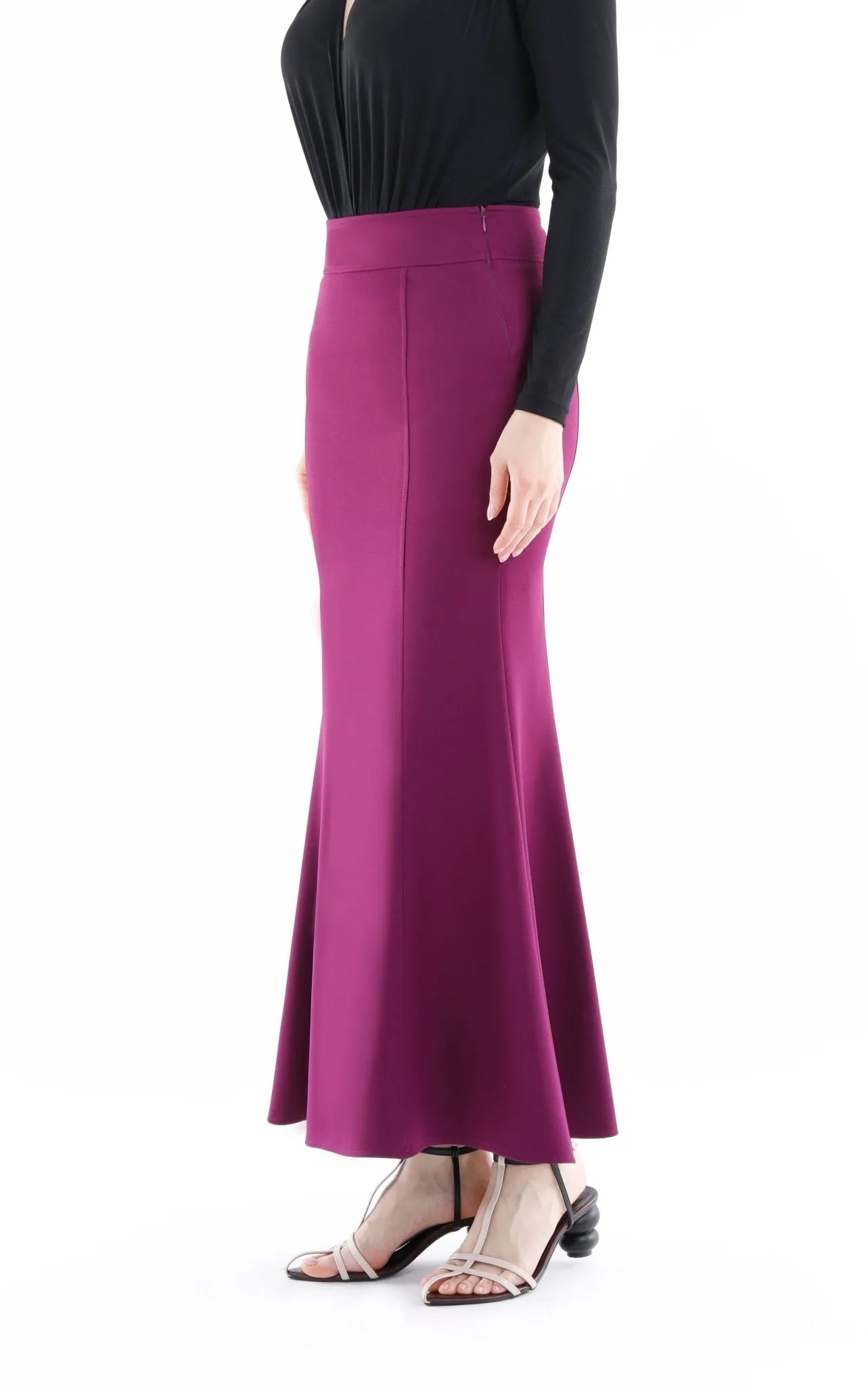 Fishtail Maxi Skirt (Available in Plus Size 4-20) | Solid Bodycon Mermaid Skirt, Elegant High Waist Maxi Skirt