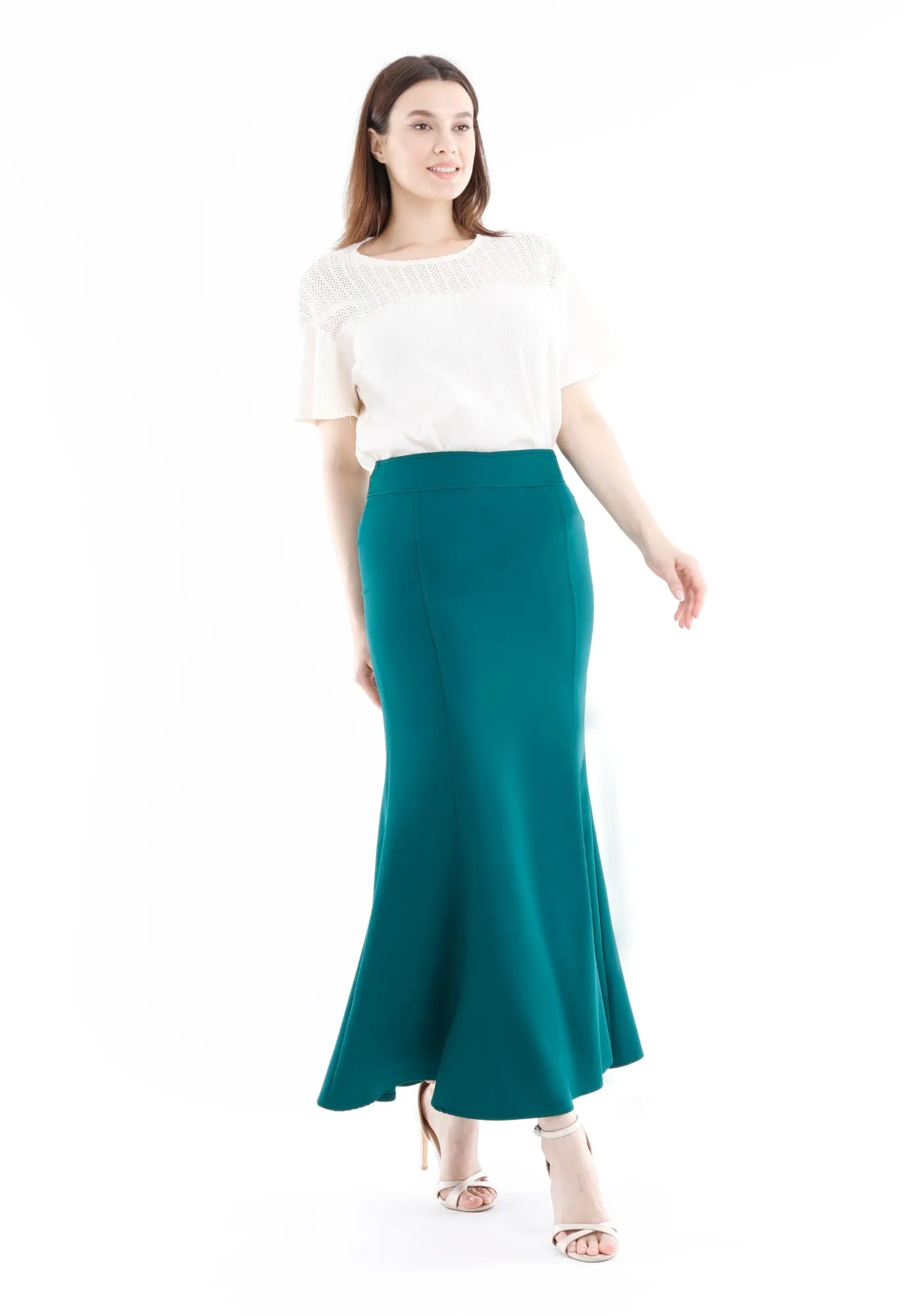 Fishtail Maxi Skirt (Available in Plus Size 4-20) | Solid Bodycon Mermaid Skirt, Elegant High Waist Maxi Skirt