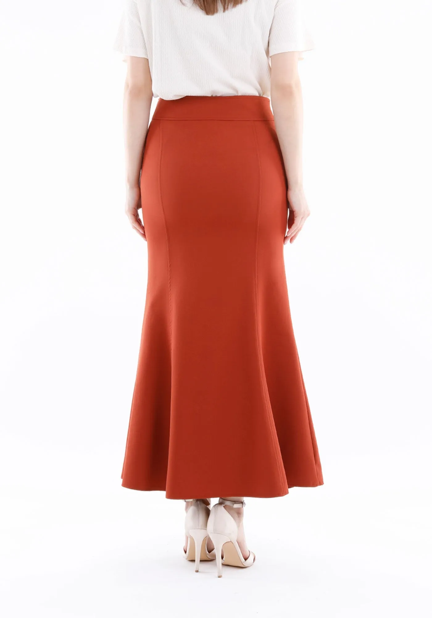 Fishtail Maxi Skirt (Available in Plus Size 4-20) | Solid Bodycon Mermaid Skirt, Elegant High Waist Maxi Skirt