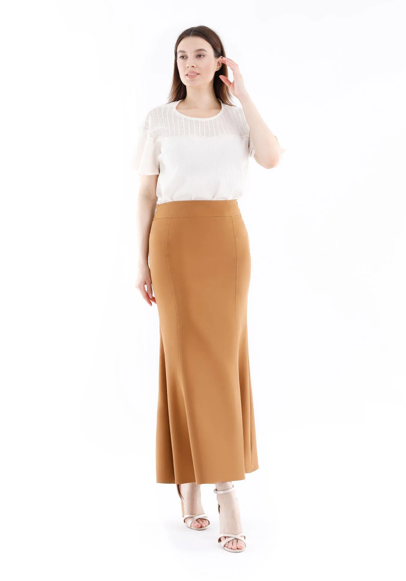 Fishtail Maxi Skirt (Available in Plus Size 4-20) | Solid Bodycon Mermaid Skirt, Elegant High Waist Maxi Skirt