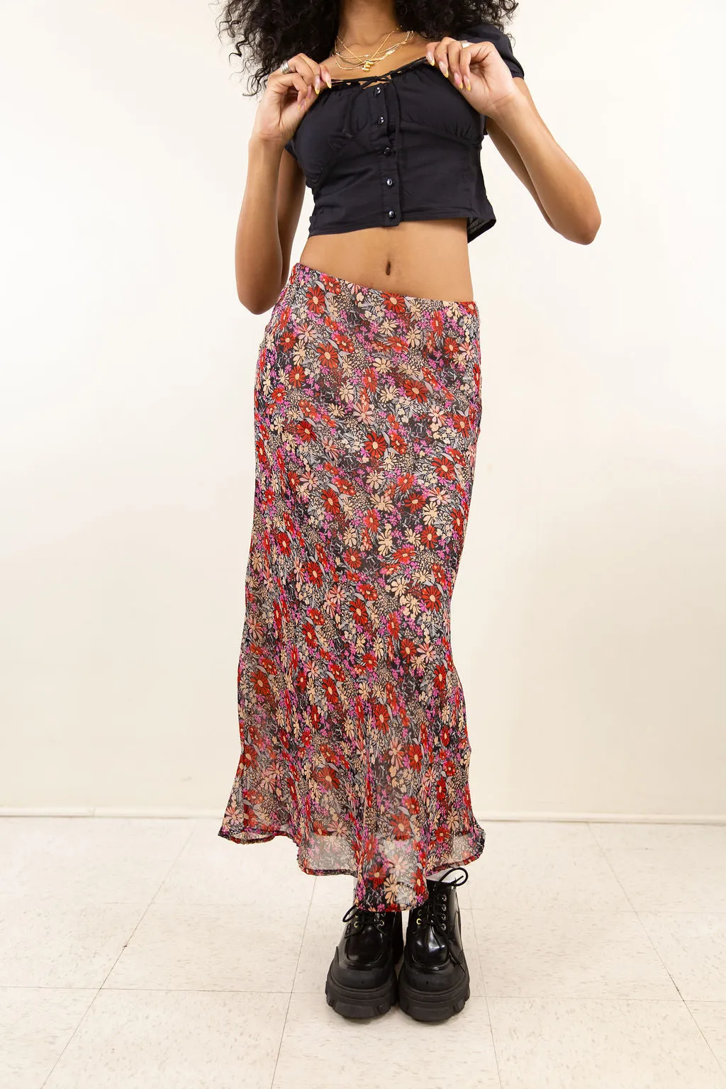 Floral Midi Skirt