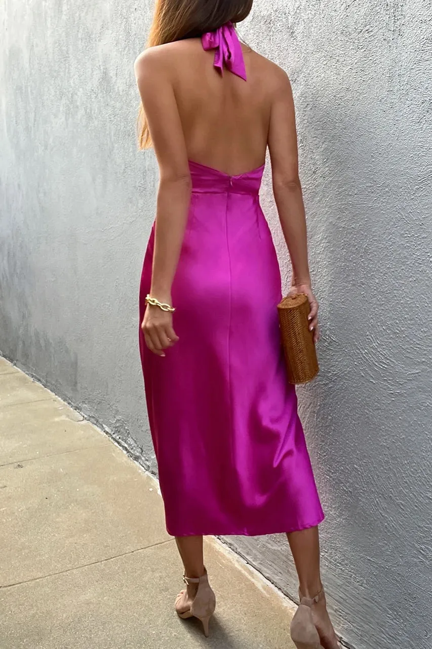 Francesca orchid slip dress