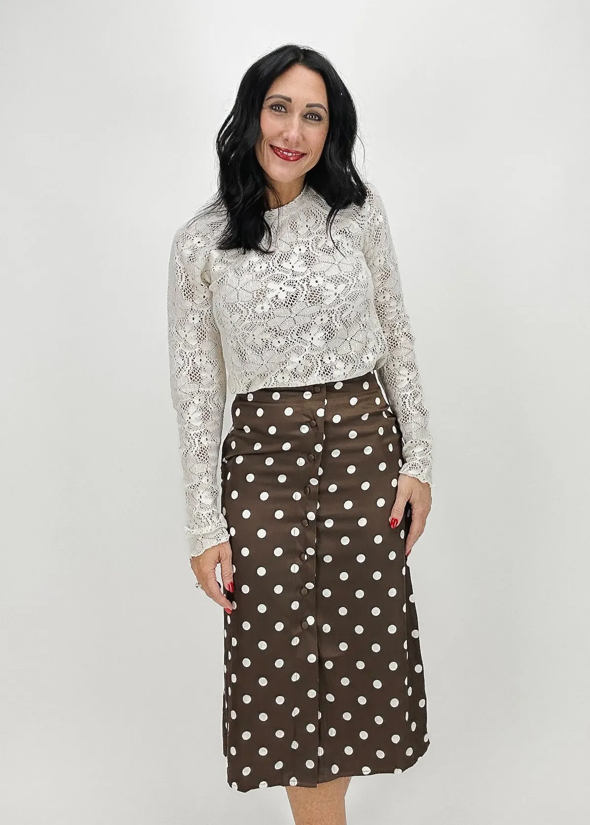 Free People Analise Printed Midi Skirt