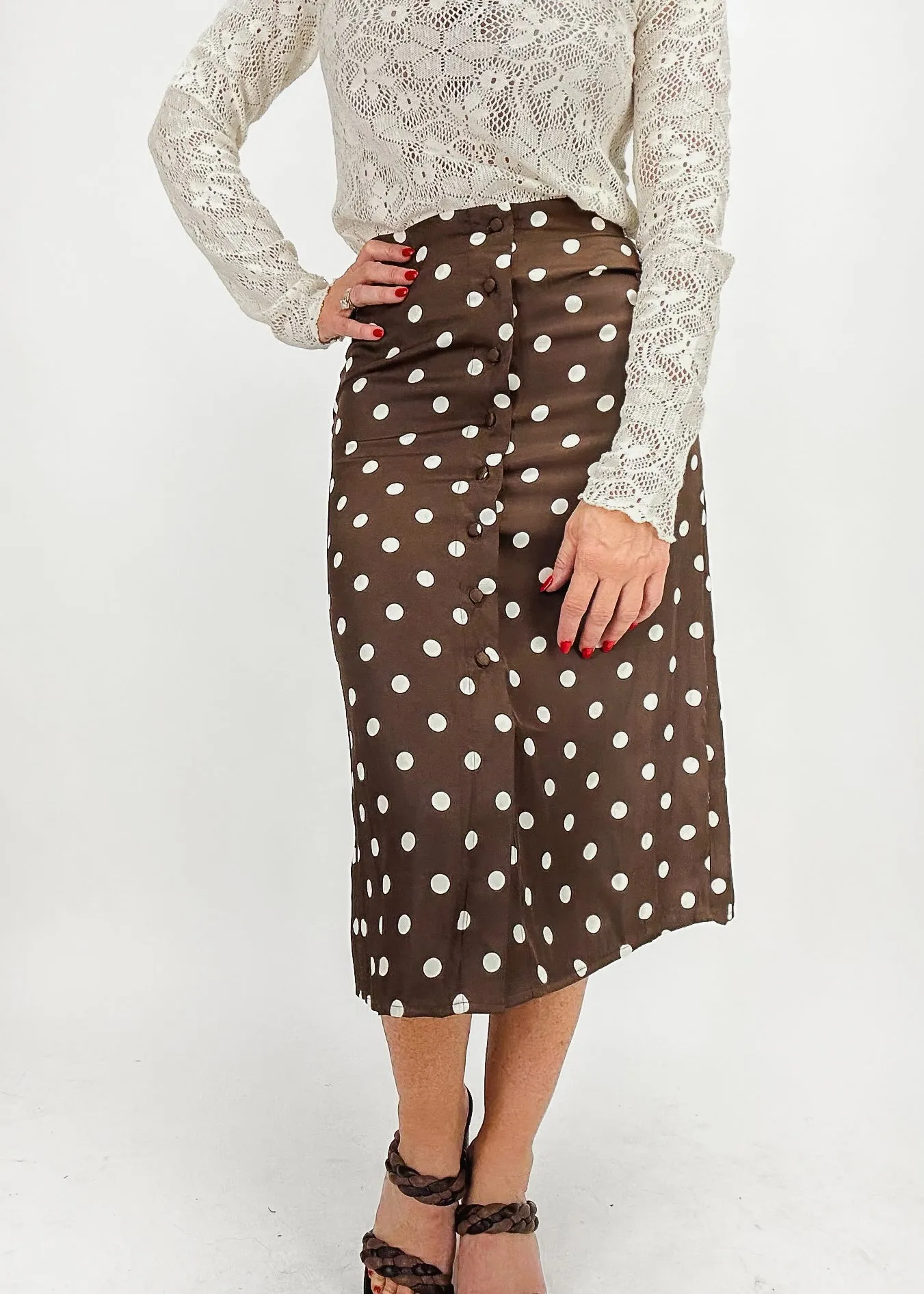 Free People Analise Printed Midi Skirt