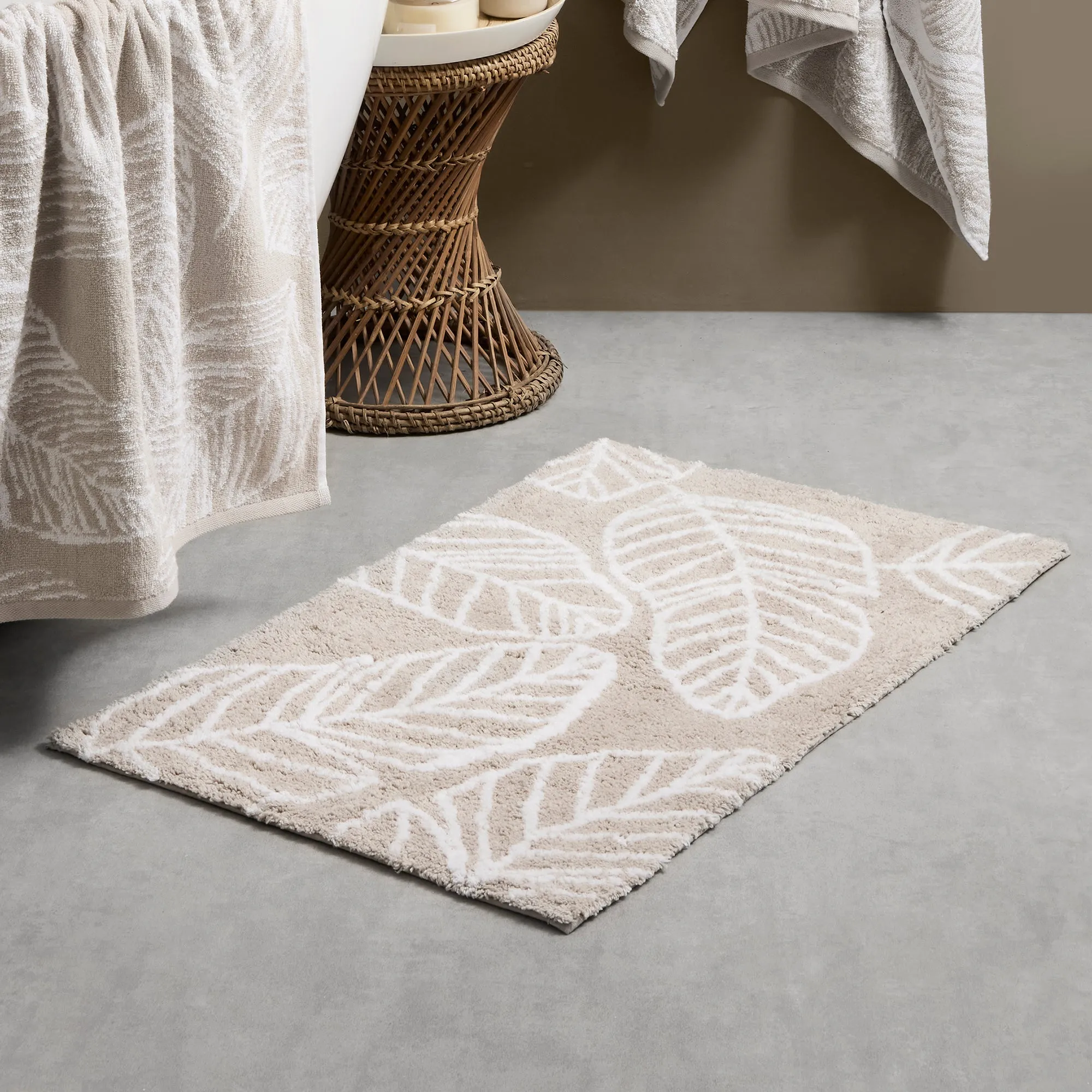 Fusion Matteo Bath Mat - Natural