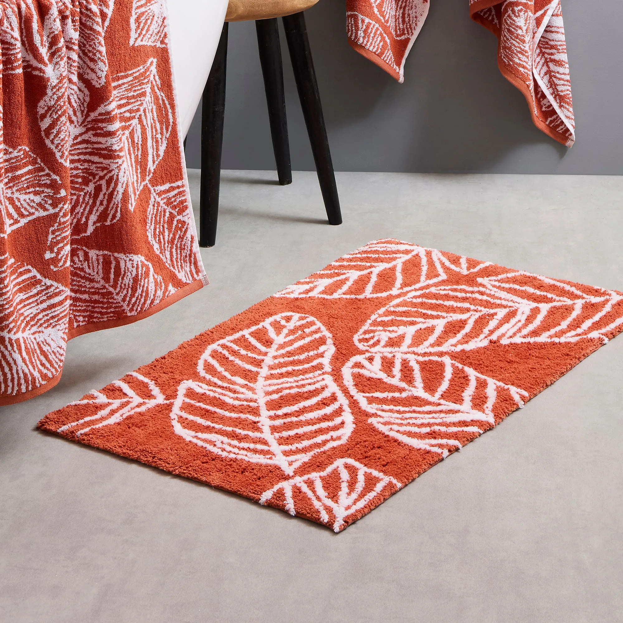 Fusion Matteo Bath Mat - Terracotta