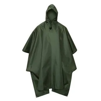 GI Type Military Rip-Stop Poncho