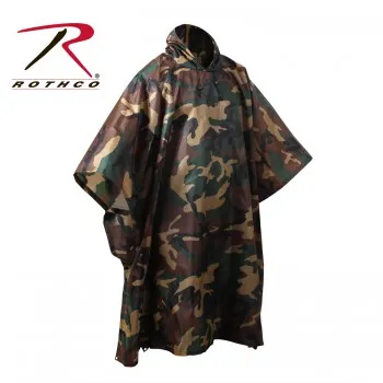 GI Type Military Rip-Stop Poncho