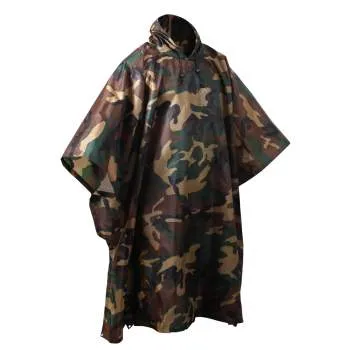 GI Type Military Rip-Stop Poncho