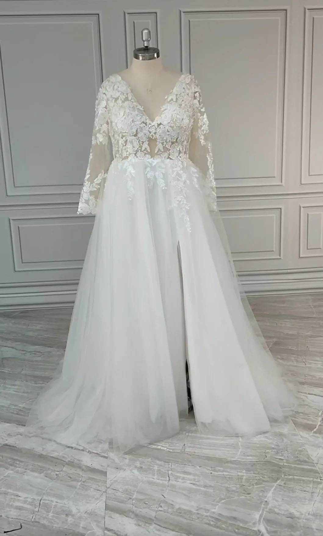 Gina Lace Applique/Tulle Sexy Wedding Gown All Sizes