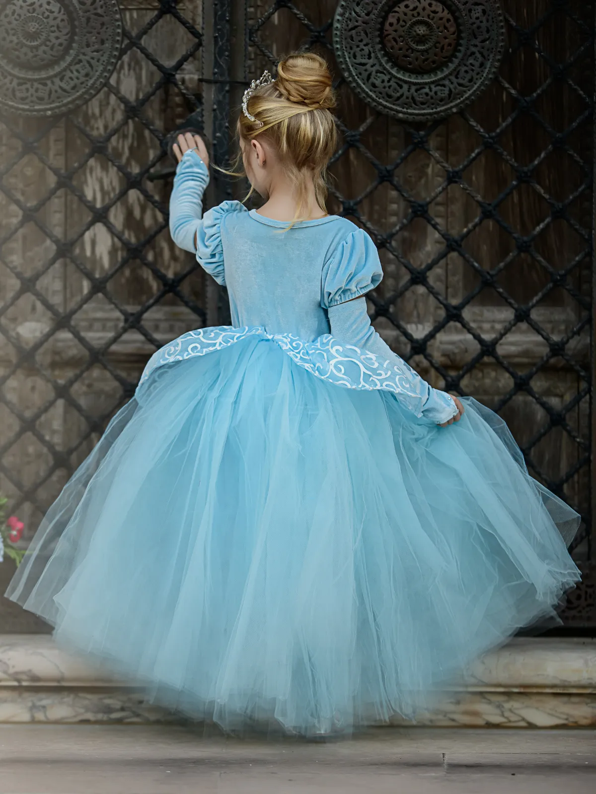 Girls Deluxe Princess Cinderella Inspired Costume Ball Gown