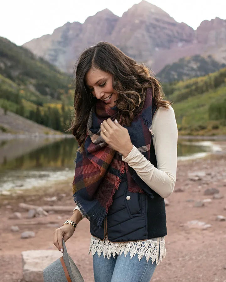 Grace & Lace Blanket Scarf/Toggle Poncho