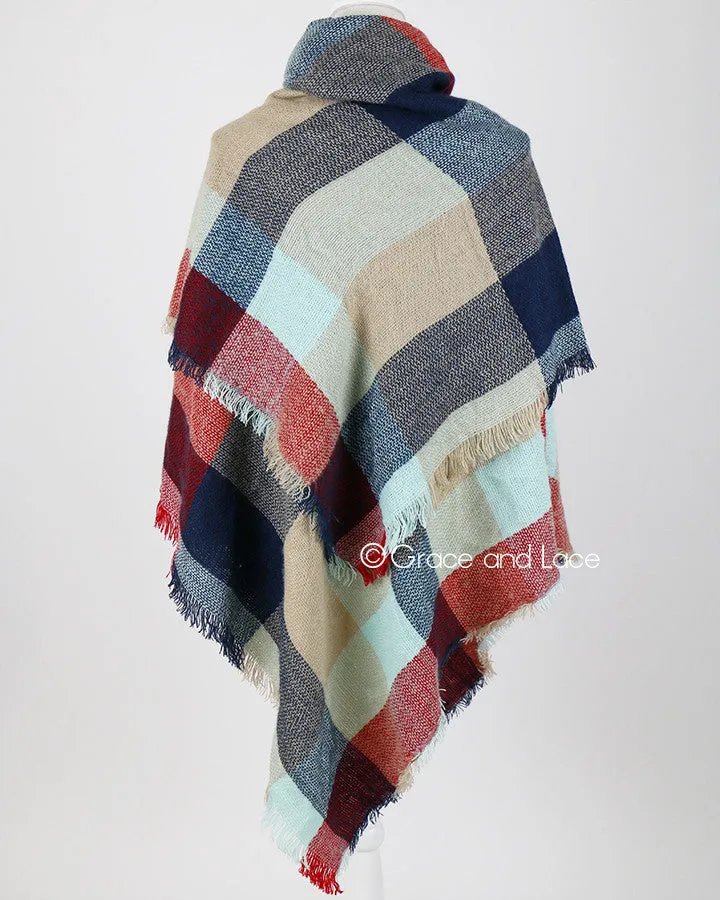 Grace & Lace Blanket Scarf/Toggle Poncho