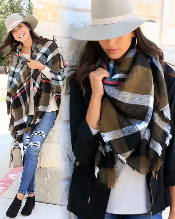 Grace & Lace Blanket Scarf/Toggle Poncho