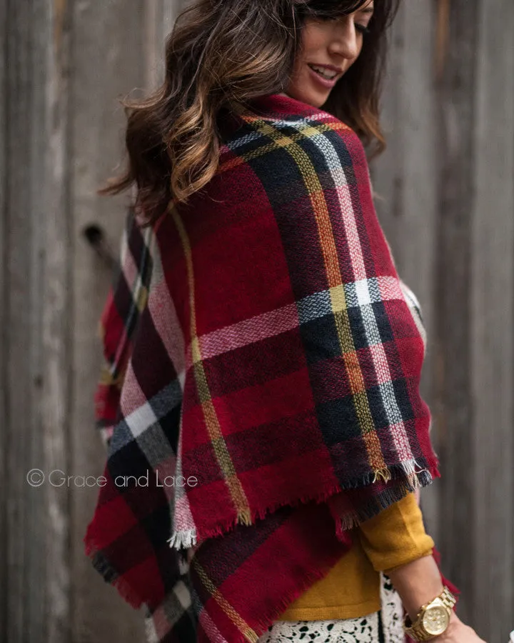 Grace & Lace Blanket Scarf/Toggle Poncho