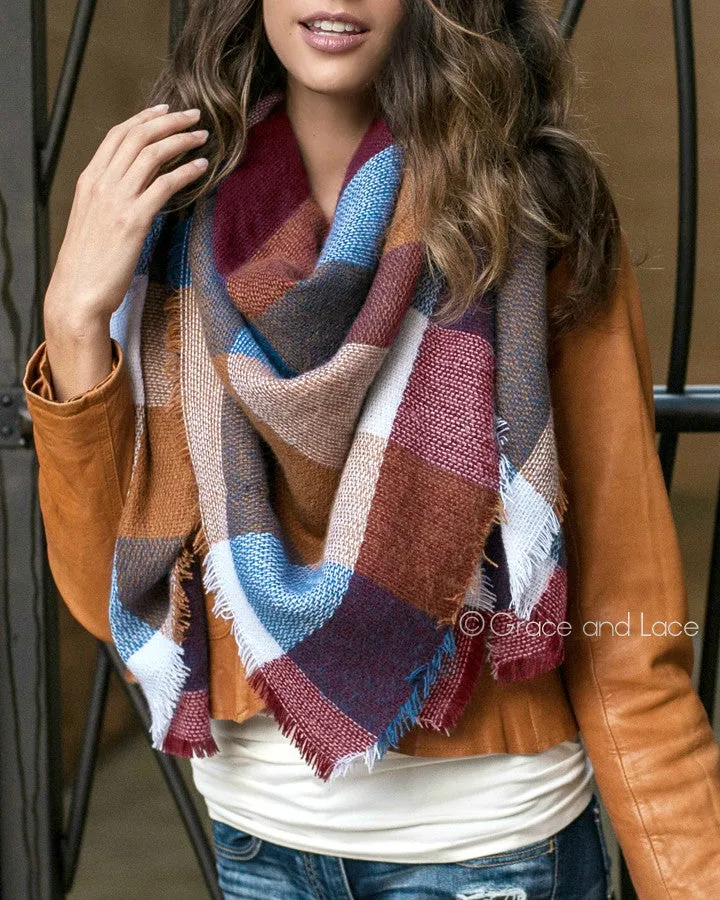 Grace & Lace Blanket Scarf/Toggle Poncho