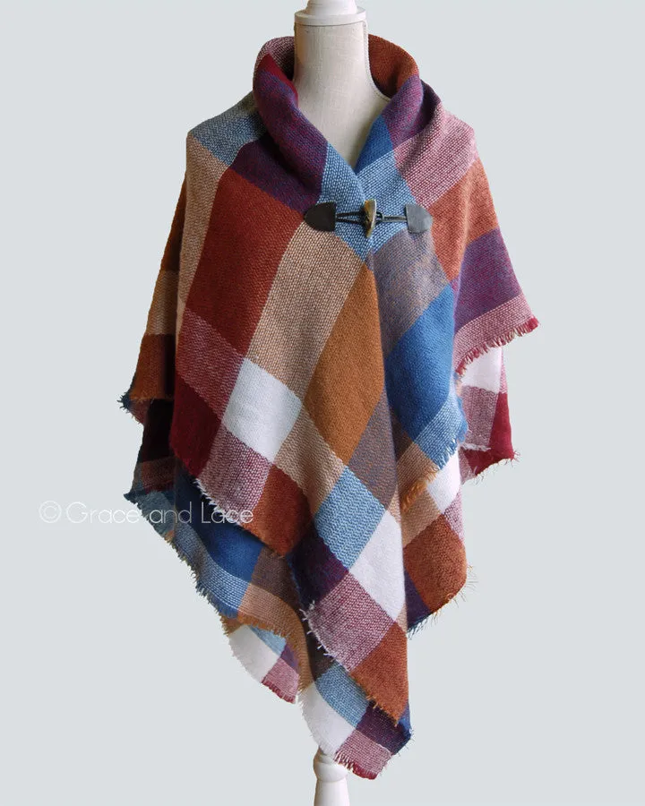 Grace & Lace Blanket Scarf/Toggle Poncho