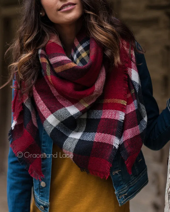 Grace & Lace Blanket Scarf/Toggle Poncho