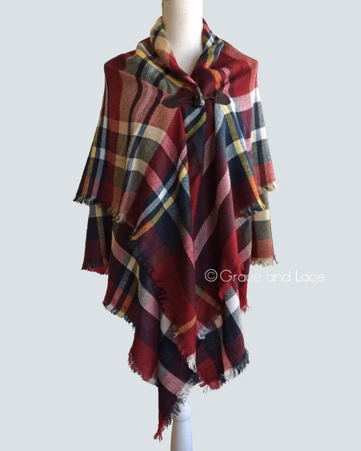 Grace & Lace Blanket Scarf/Toggle Poncho