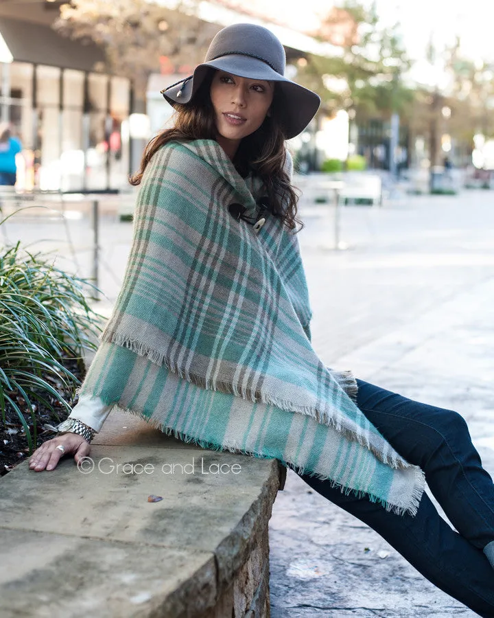 Grace & Lace Blanket Scarf/Toggle Poncho