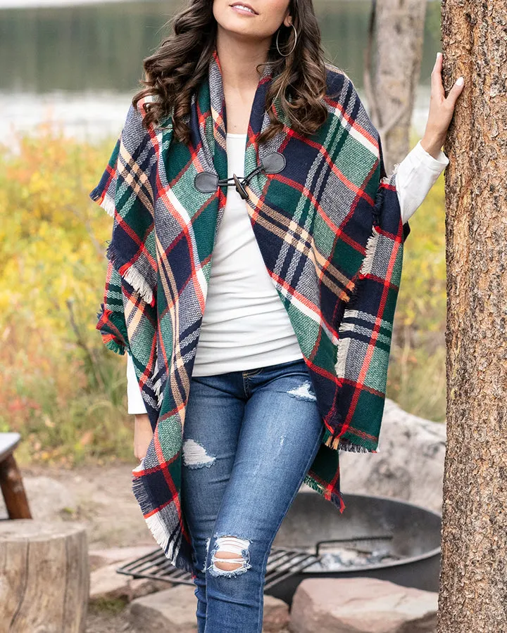 Grace & Lace Blanket Scarf/Toggle Poncho