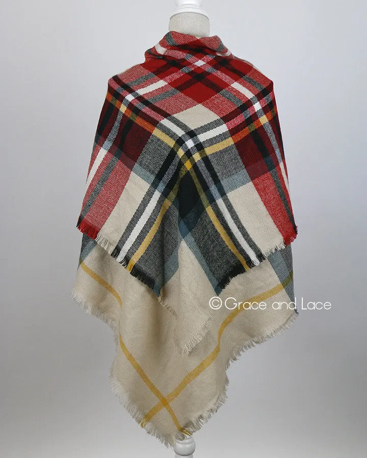 Grace & Lace Blanket Scarf/Toggle Poncho