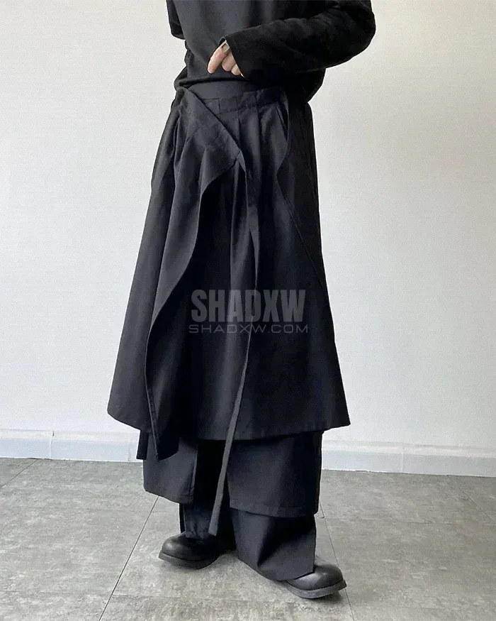 Hakama pants with Detachable Skirt