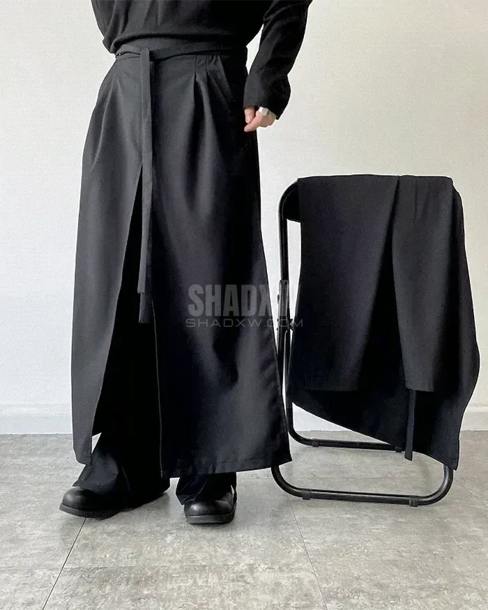 Hakama pants with Detachable Skirt