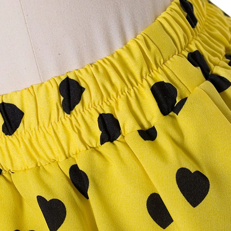 Hearty Sunshine Layered High Waist Skirt