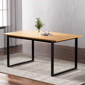 Industrial 6-Seater Dining Table, Wood/Steel - Artiss