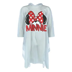 Jerry Leigh Women's Minnie Mouse Ears with Bold Print Rain Poncho