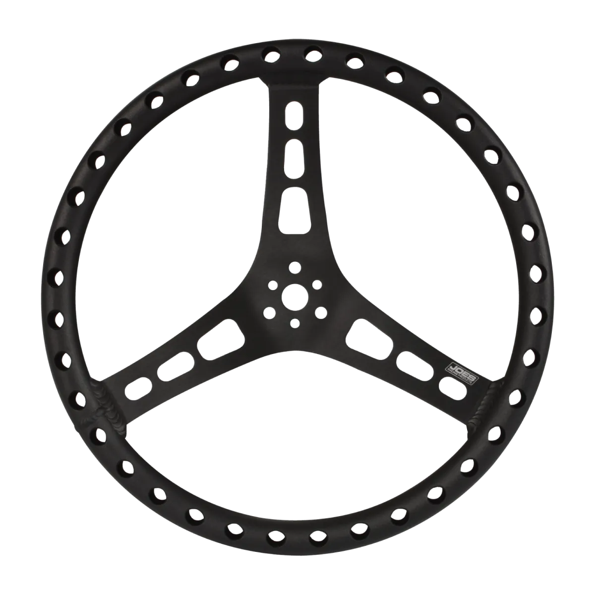 JOES Lightweight Aluminium 14" Flat Steering Wheel ~ Black