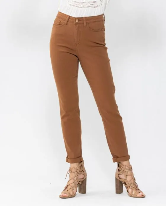 Judy Blue High Waist Slim Fit Brown Jeans