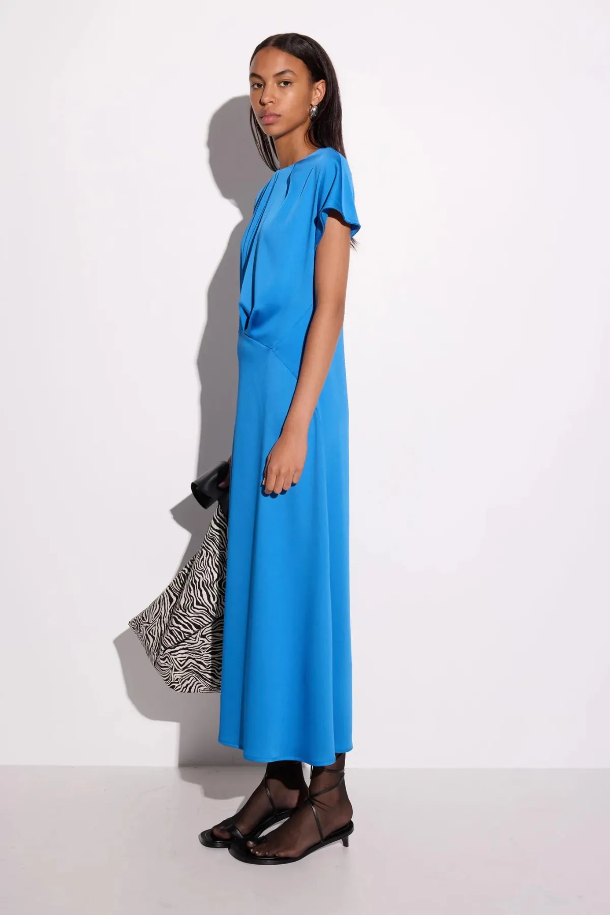 JULIO DRESS CYAN BLUE