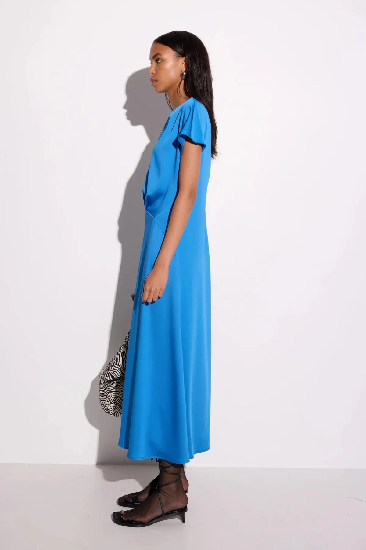 JULIO DRESS CYAN BLUE