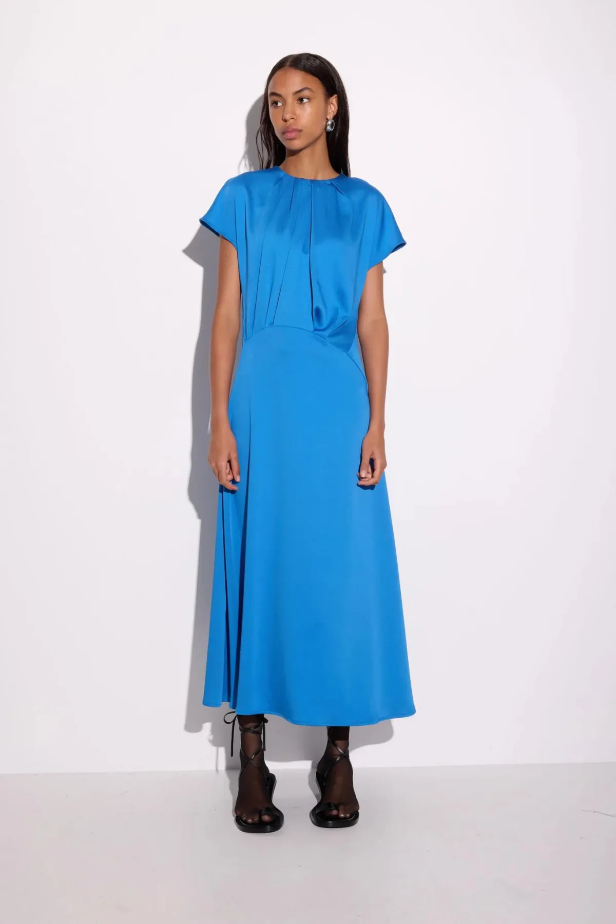 JULIO DRESS CYAN BLUE