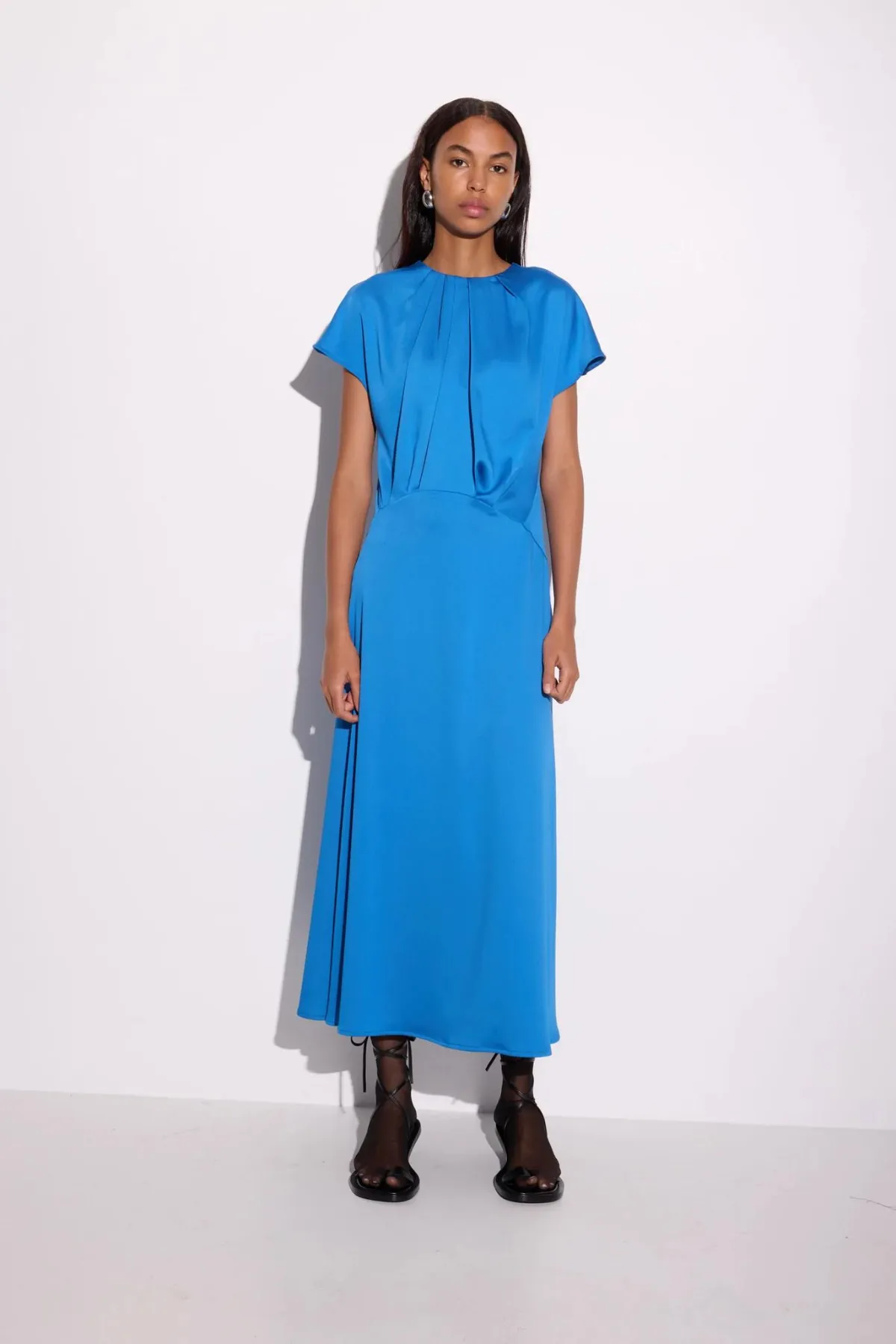 JULIO DRESS CYAN BLUE