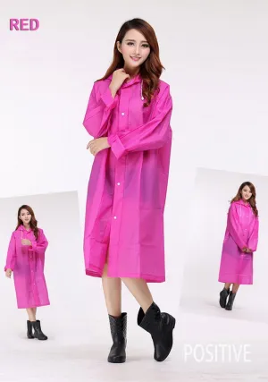 KaLaiXing Portable Raincoat Rain Poncho with Hoods and Sleeves, Keep The Rain / Snow / Water off Your Clothes, for Camping / travel / Mountaineering--red