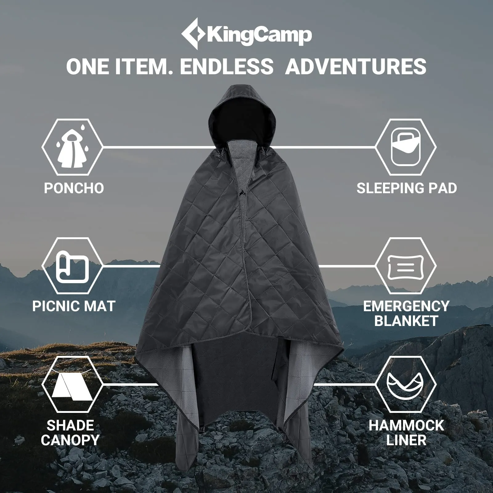 KingCamp Camping & Stadium Hooded Blankets